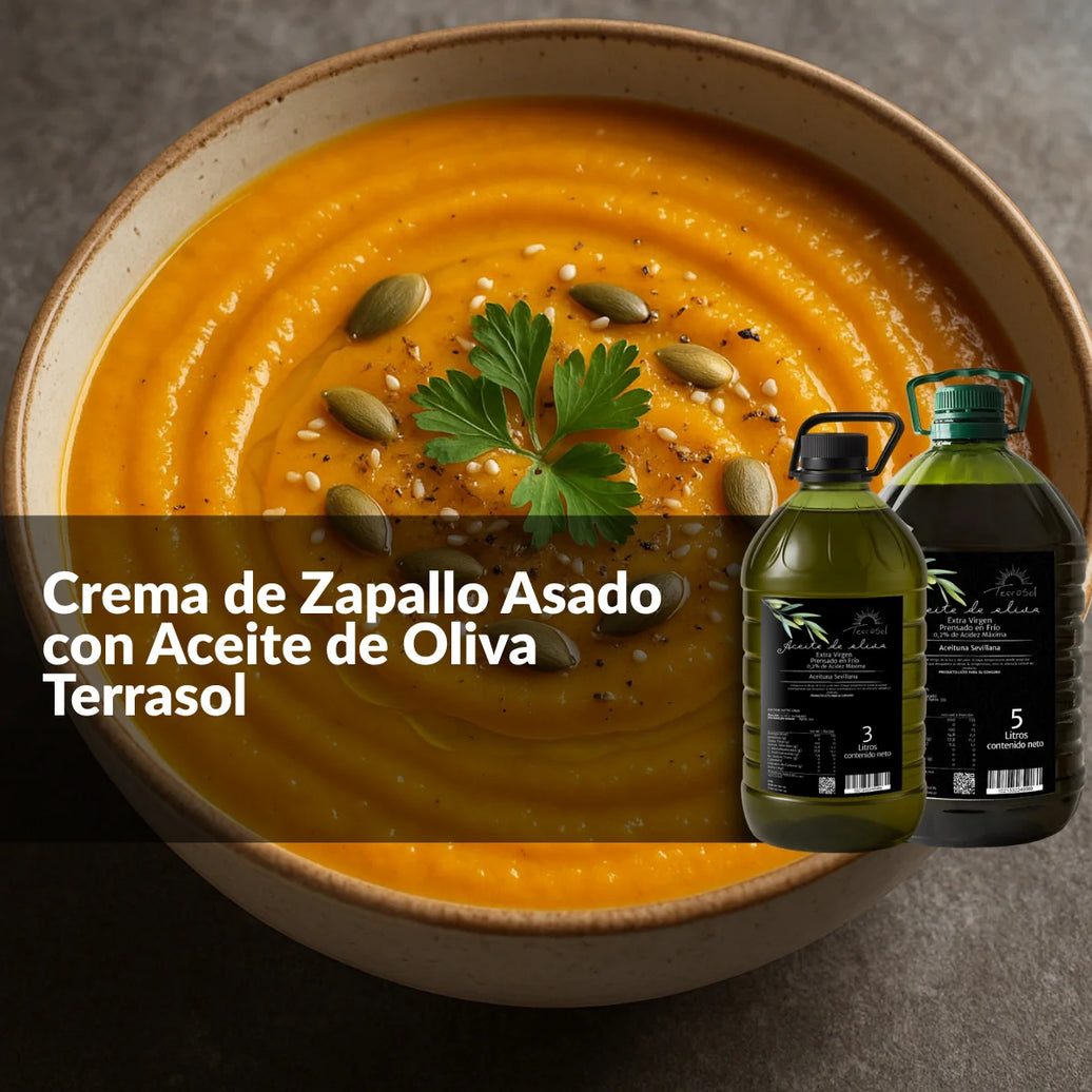 🥣 Crema de zapallo asado con aceite de oliva Terrasol (Dificultad: ★★☆☆☆)