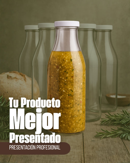 Kit Botellas de Vidrio 1L Gourmet – 20 Unidades