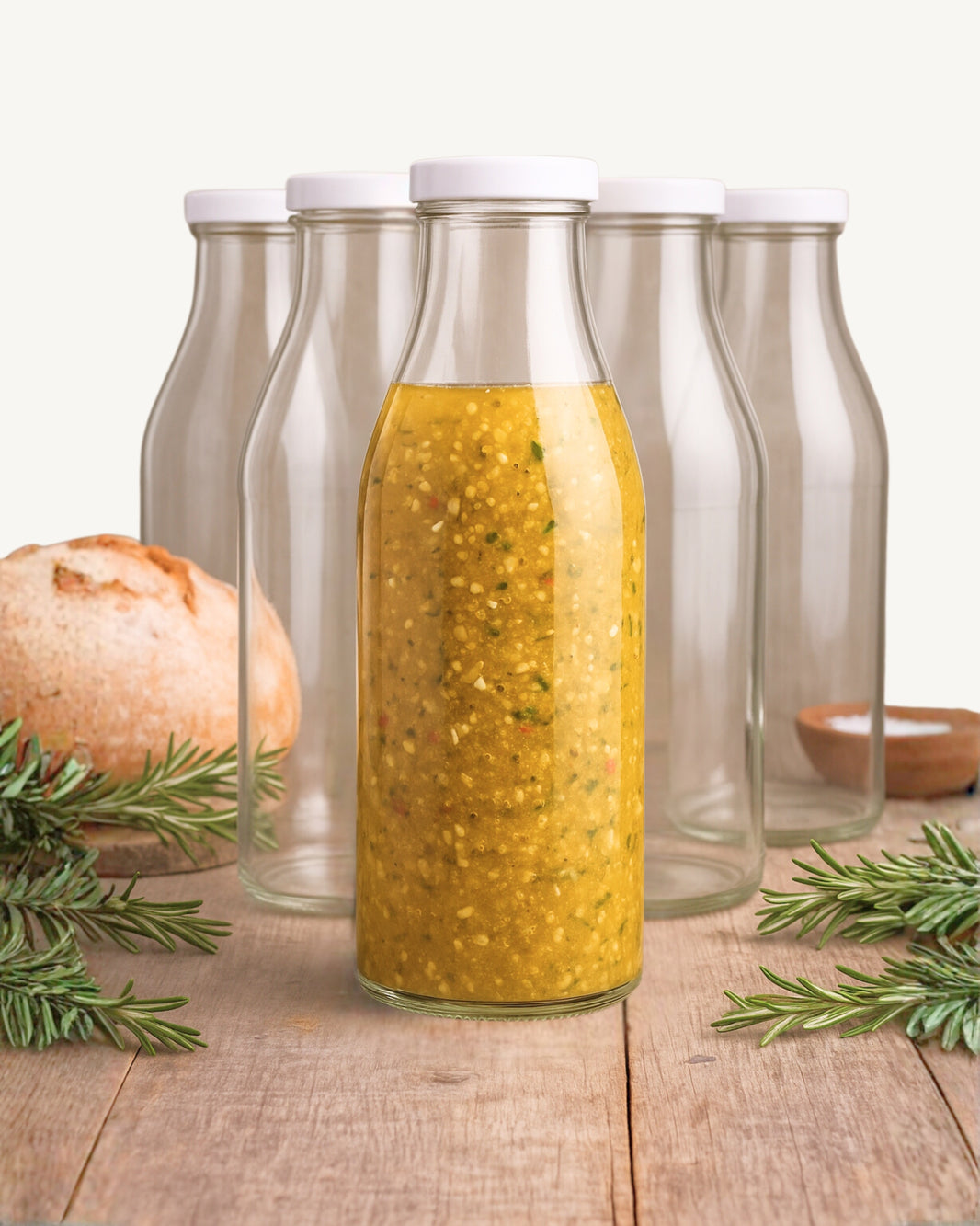 Kit Botellas de Vidrio 1L Gourmet – 20 Unidades