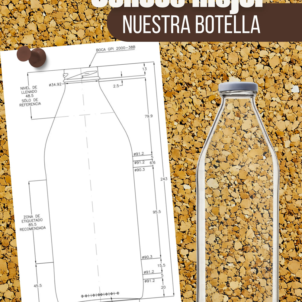 Kit Botellas de Vidrio 1L Gourmet – 20 Unidades