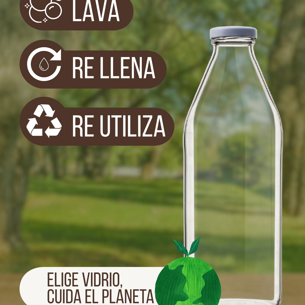 Kit Botellas de Vidrio 1L Gourmet – 20 Unidades