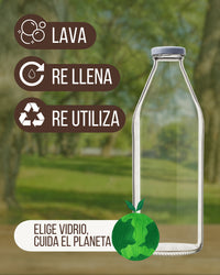 Kit Botellas de Vidrio 1L Gourmet – 20 Unidades